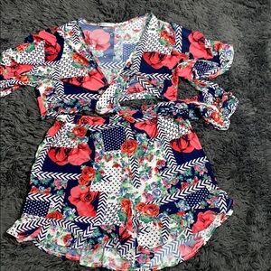 Plus Size Floral Two-Piece set